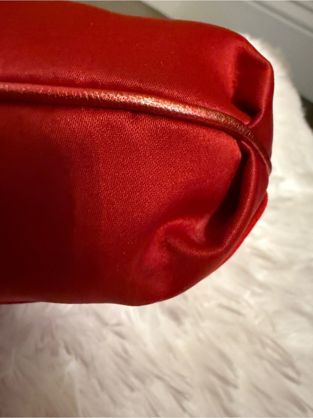 Fendi Vintage Red Satin Wristlet Clutch Evening Bag Y2k with COA - Picture 11 of 16